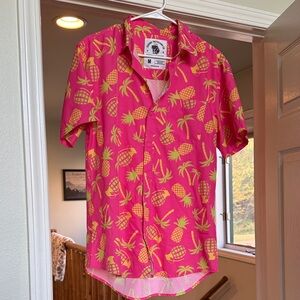 Savage Tacticians Co Tropical Pink Pineapple Print Shirt